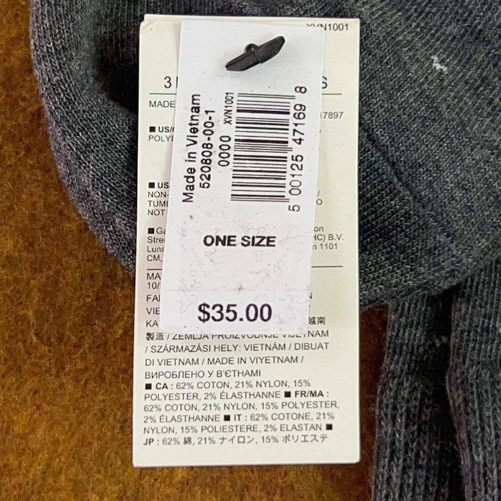 Banana Republic Womens One Size Gray Micro Dot Trouser Socks 1 Pair NWT